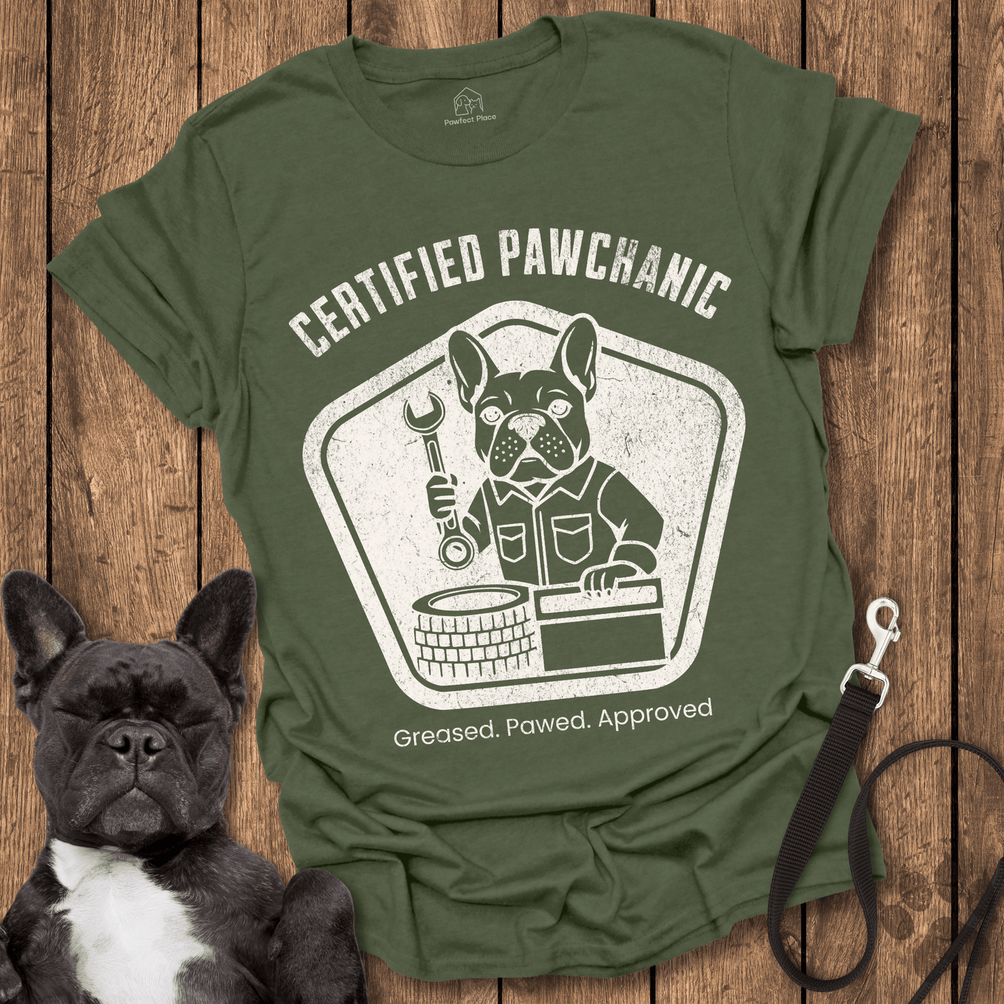 Certified Pawchanic, Greased Pawed Approved - Dog Shirt - PawfectPlace