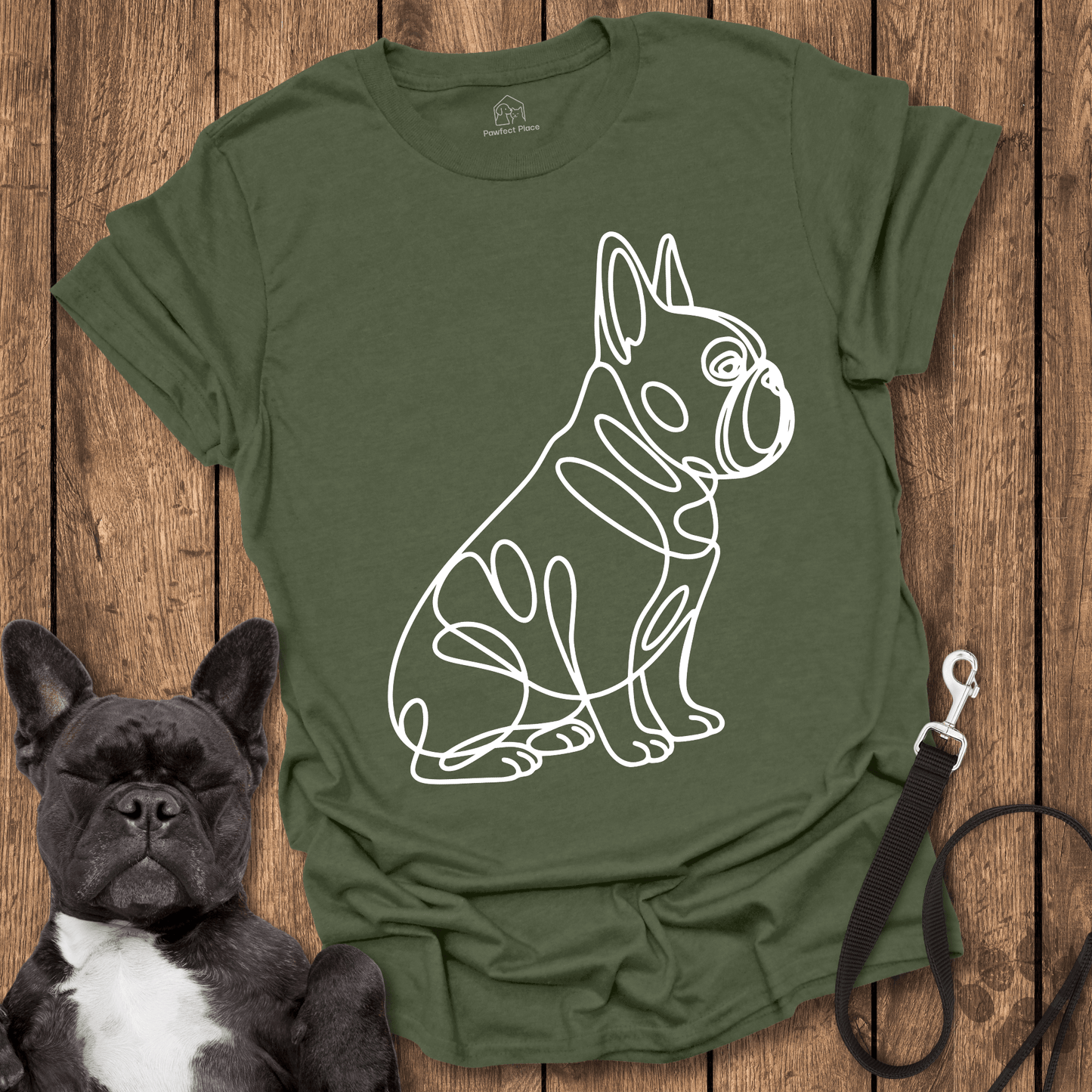 Frenchie Side Sit - Dog Shirt - PawfectPlace