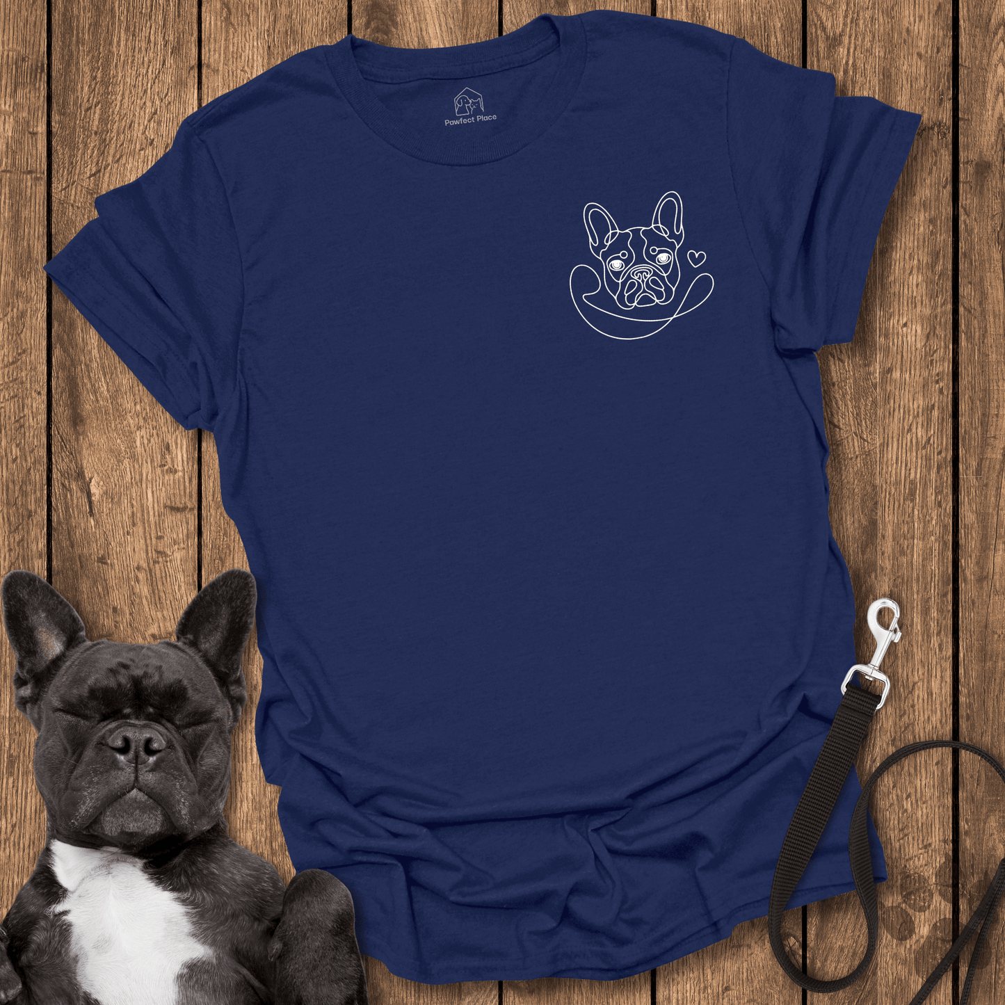 Pocket Heart Frenchie - Dog Shirt - PawfectPlace