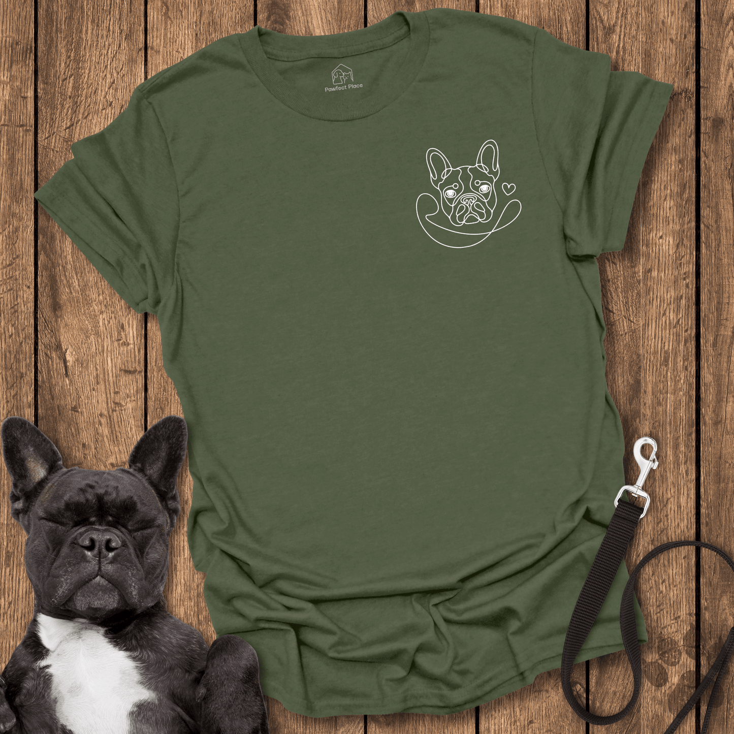 Pocket Heart Frenchie - Dog Shirt - PawfectPlace