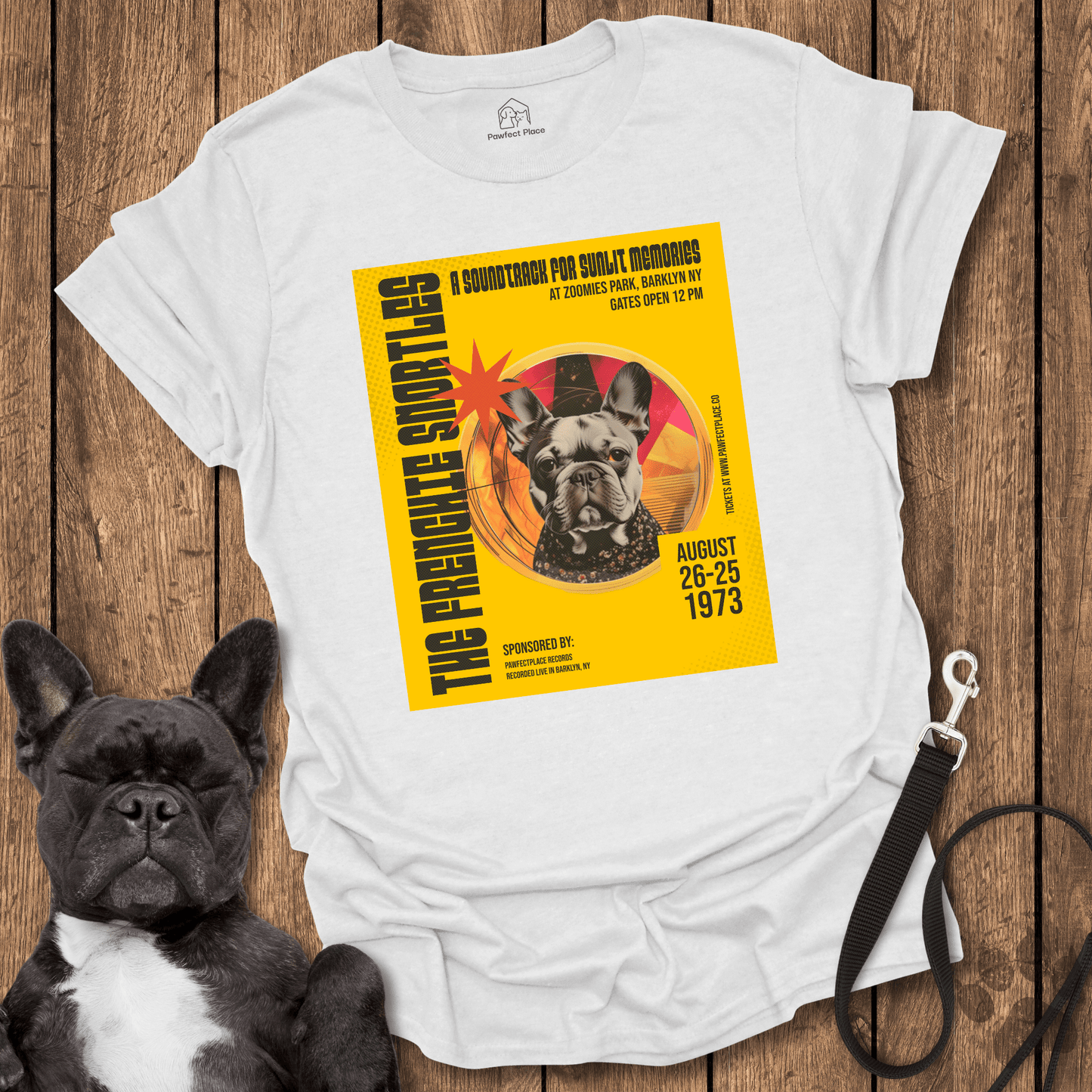 The Frenchie Snortles 1970's Music Poster - Dog Shirt - PawfectPlace