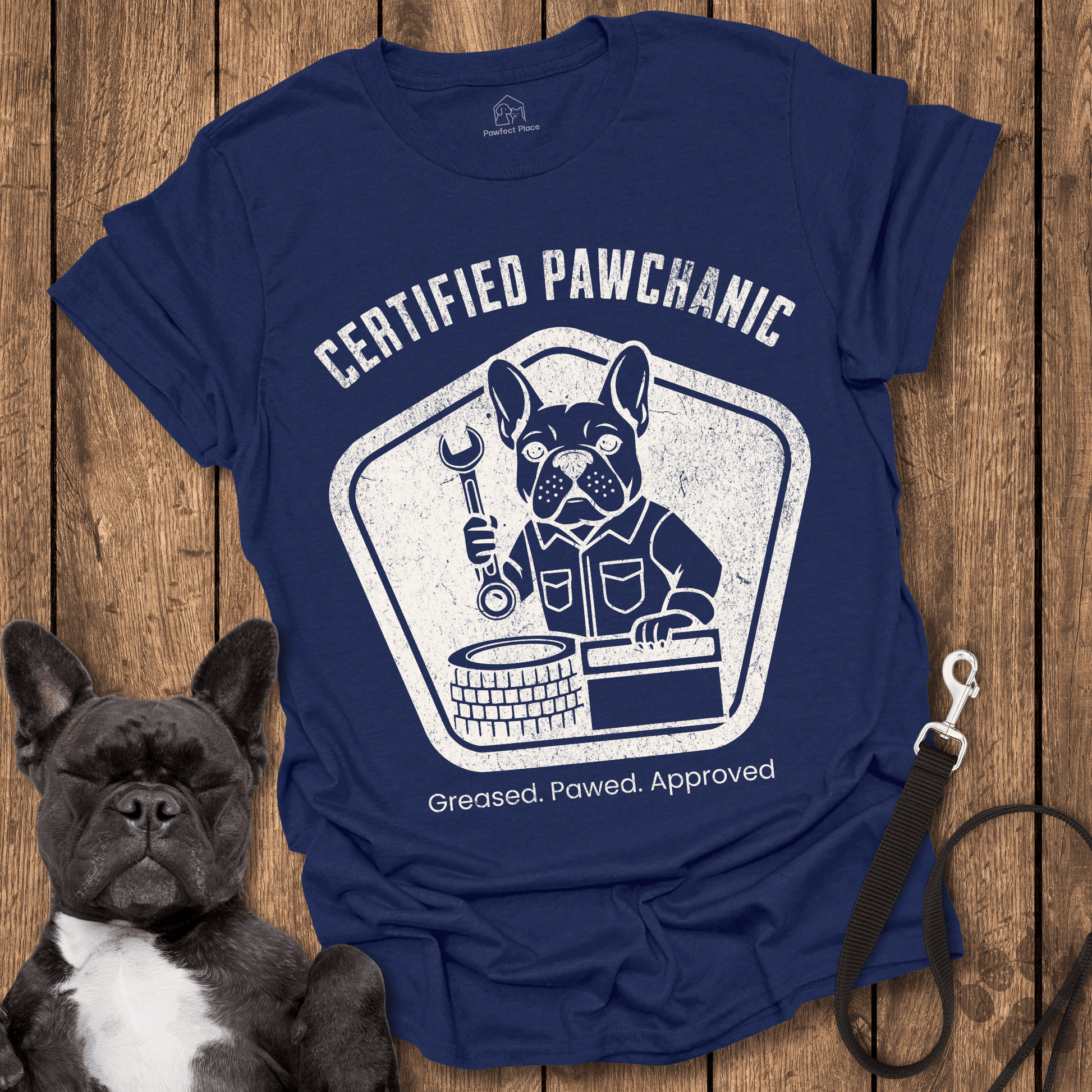 Certified Pawchanic, Greased Pawed Approved - Dog Shirt - PawfectPlace