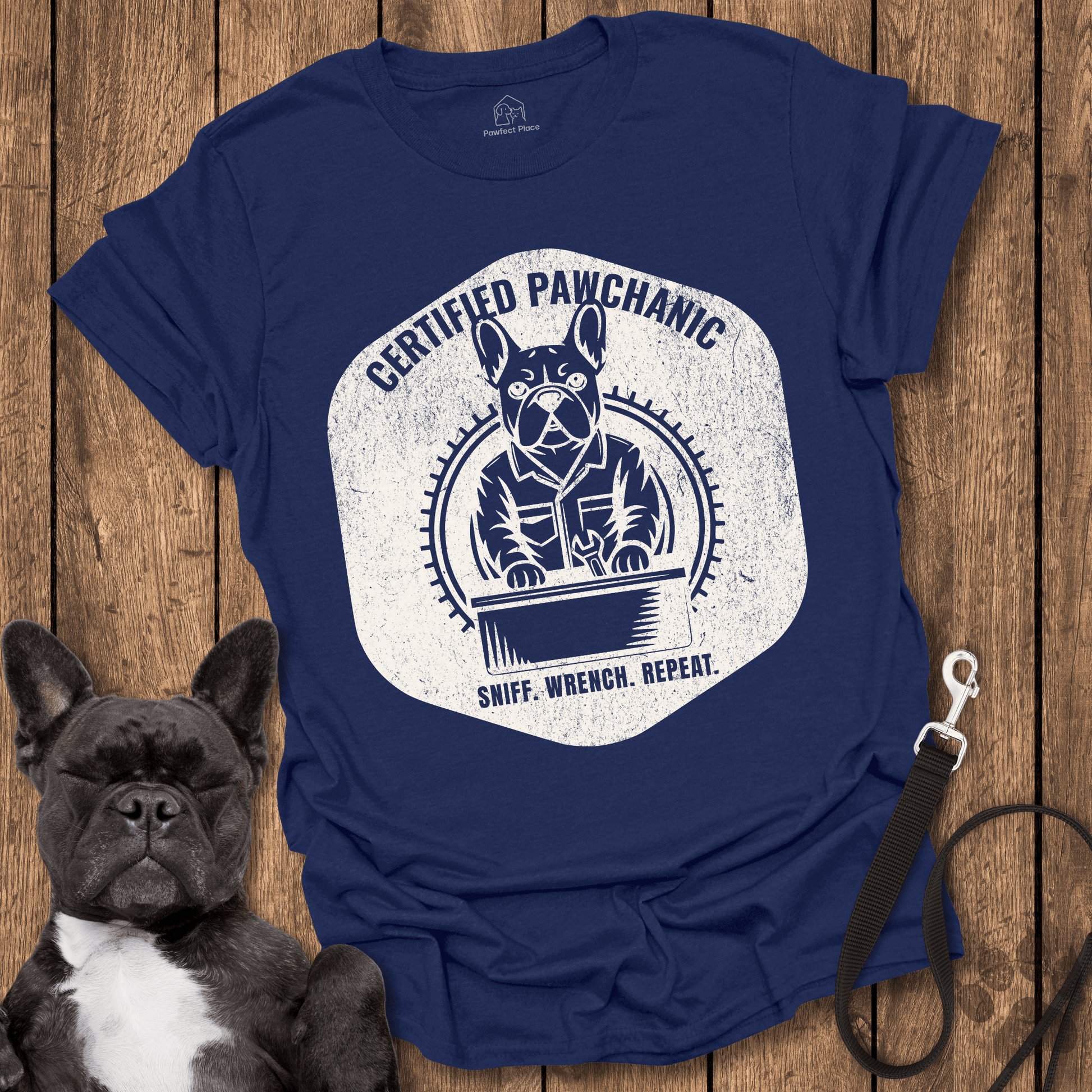 Certified Pawchanic, Sniff Wrench Repeat - Dog Shirt - PawfectPlace