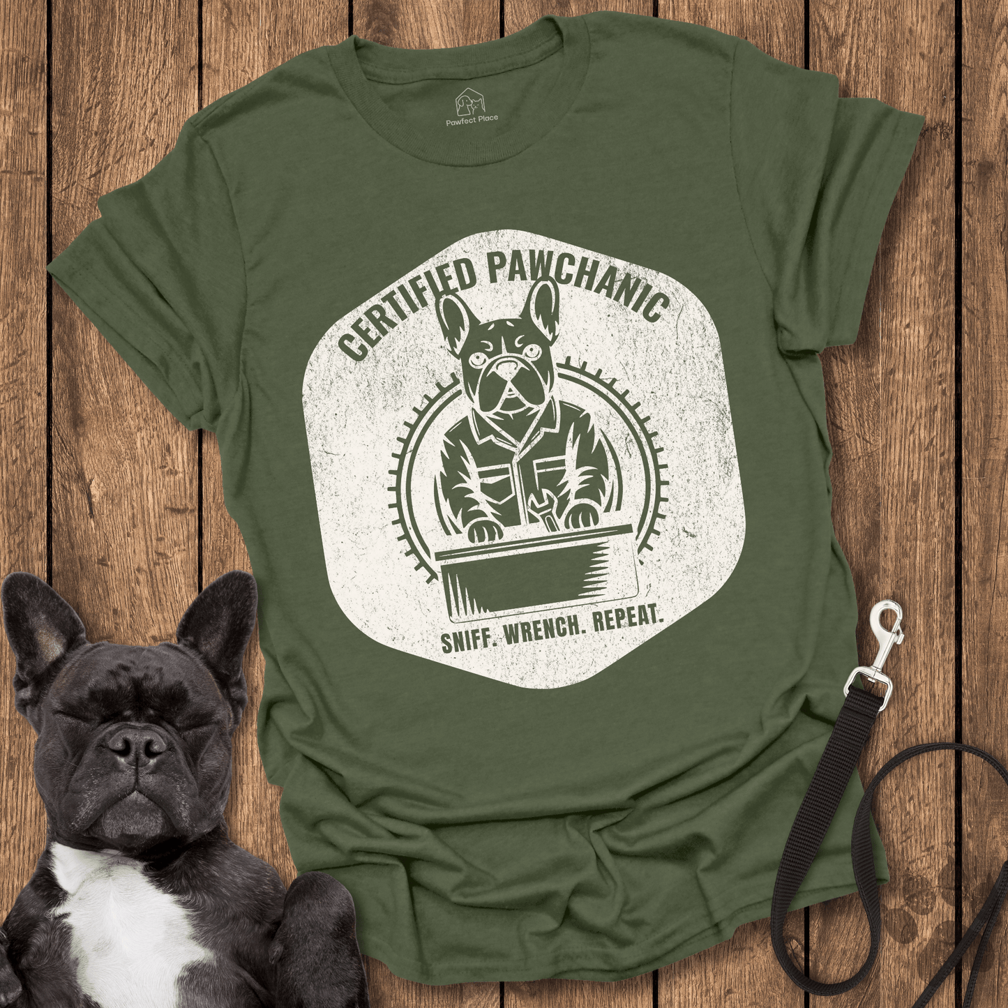 Certified Pawchanic, Sniff Wrench Repeat - Dog Shirt - PawfectPlace
