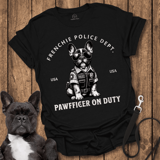 Frenchie On Duty, Police Pawfficer - Dog Shirt - PawfectPlace