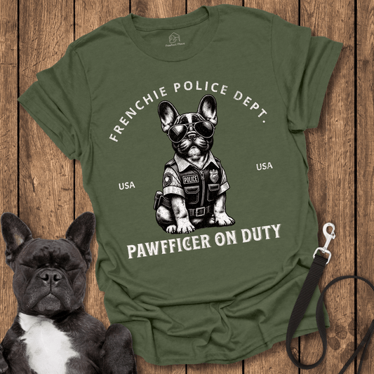 Frenchie On Duty, Police Pawfficer - Dog Shirt - PawfectPlace