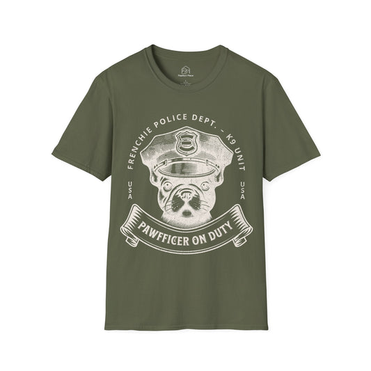 Frenchie On Duty, Police Pawfficer - Dog Shirt - PawfectPlace