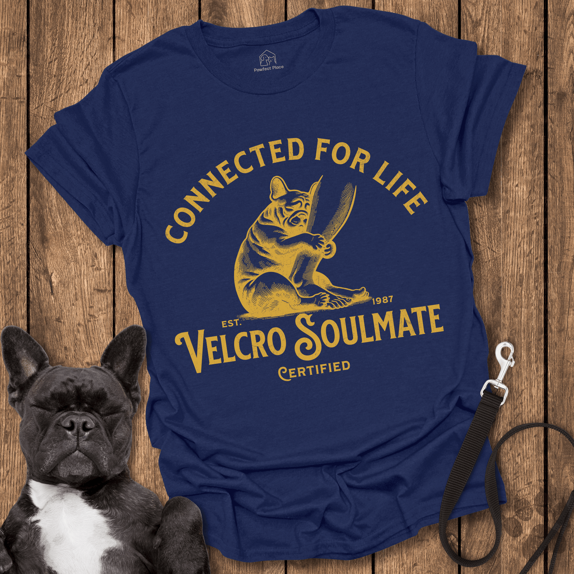 Frenchie, The Velcro Soulmate - Dog Shirt - PawfectPlace