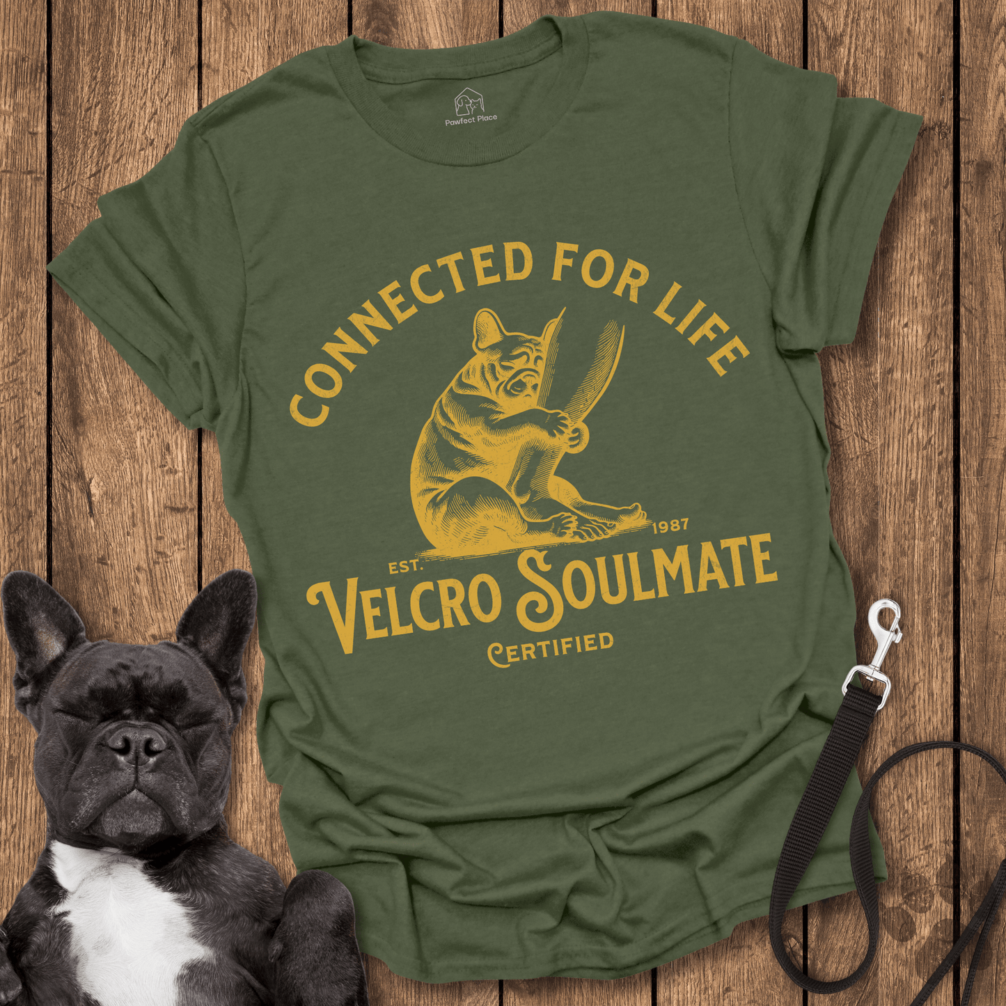 Frenchie, The Velcro Soulmate - Dog Shirt - PawfectPlace