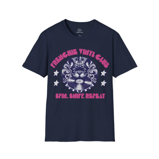 Frenchie Vinyl Club, Spin Sniff Repeat - Dog Shirt - PawfectPlace
