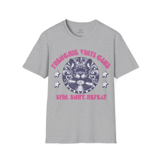 Frenchie Vinyl Club, Spin Sniff Repeat - Dog Shirt - PawfectPlace