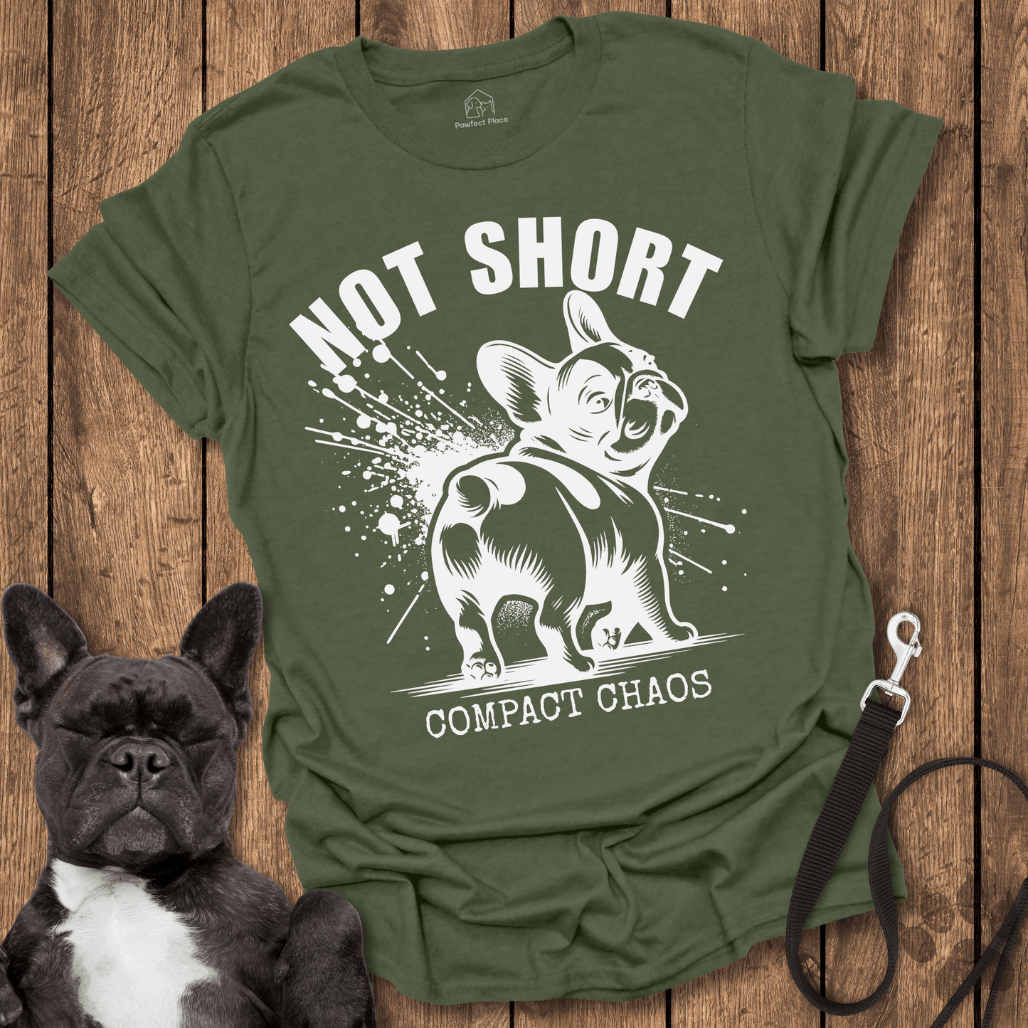 Not Short, Compact Chaos - Dog Shirt - PawfectPlace