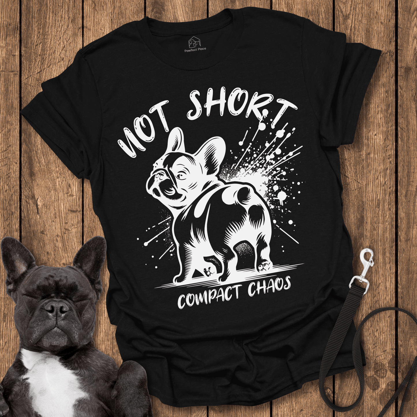 Not Short, Compact Chaos - Dog Shirt - PawfectPlace