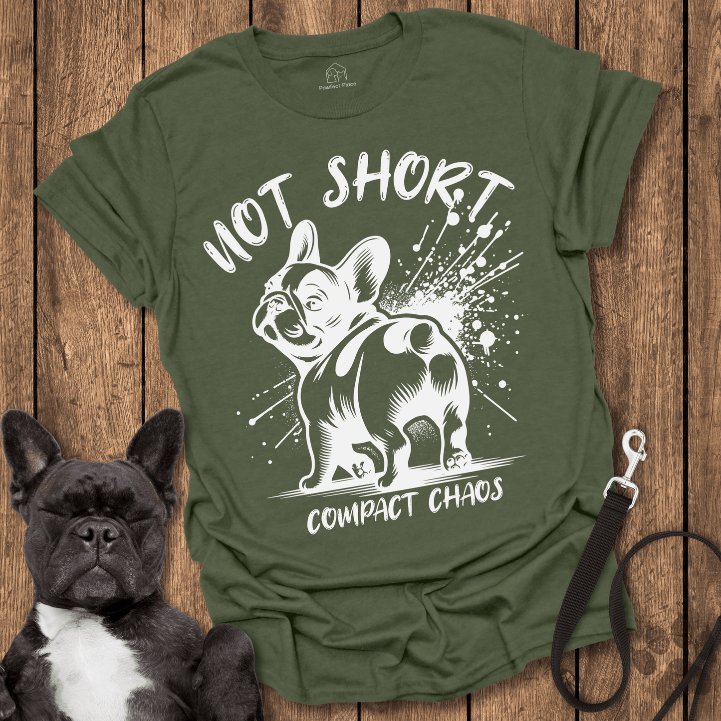 Not Short, Compact Chaos - Dog Shirt - PawfectPlace