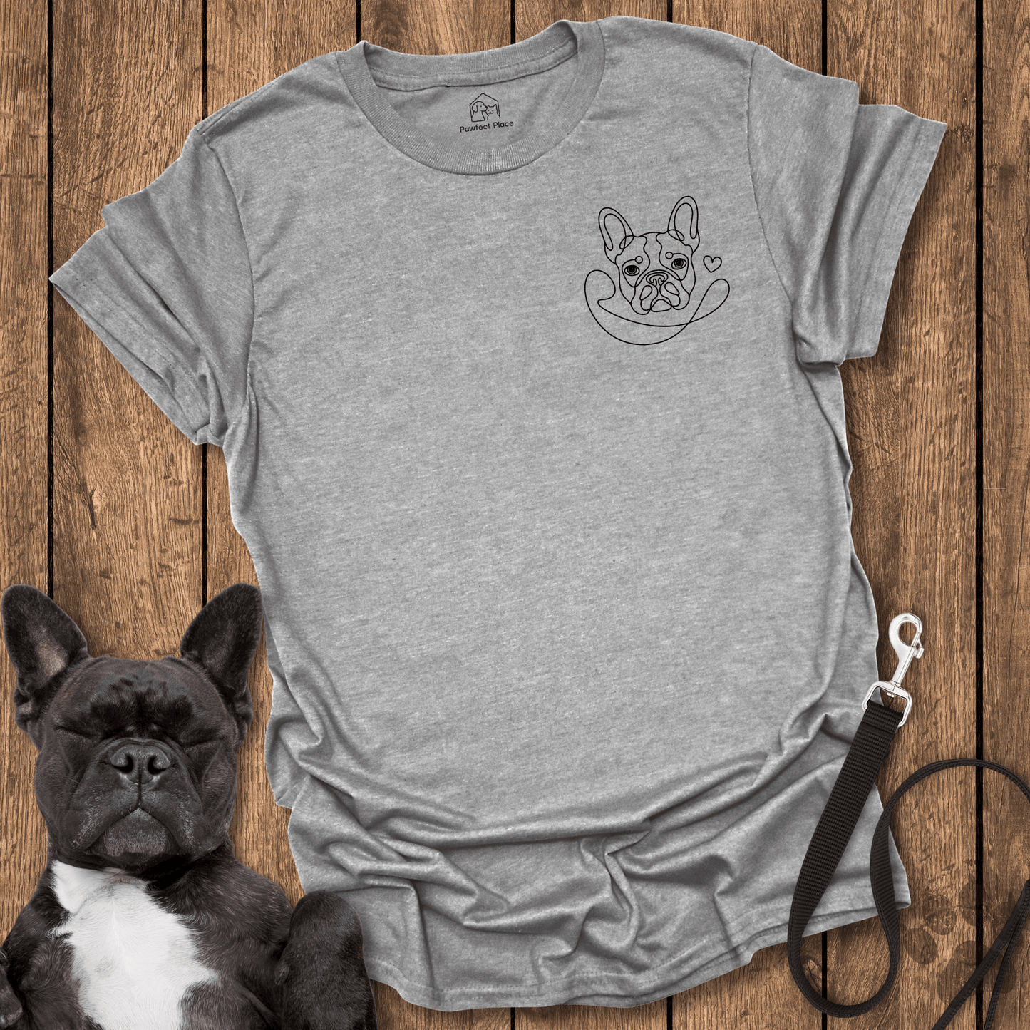 Pocket Heart Frenchie - Dog Shirt - PawfectPlace