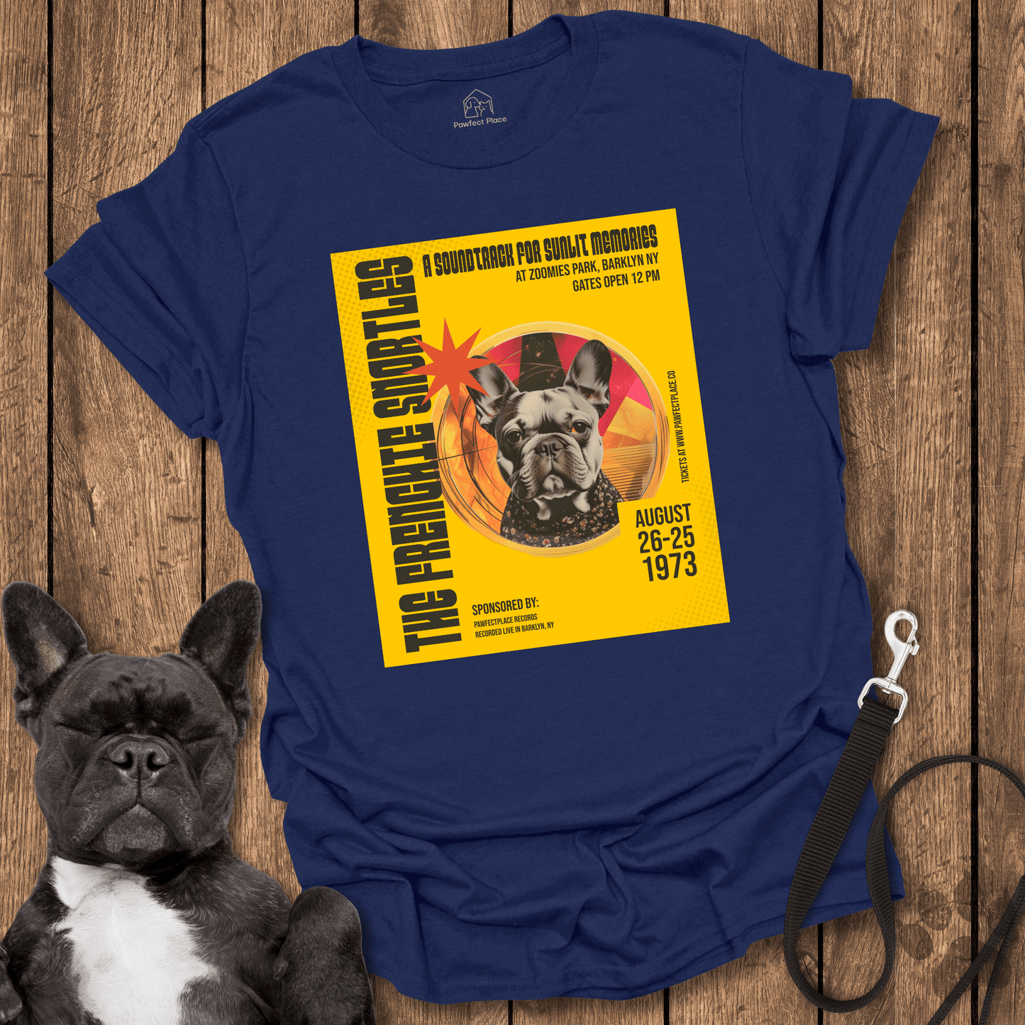 The Frenchie Snortles 1970's Music Poster - Dog Shirt - PawfectPlace